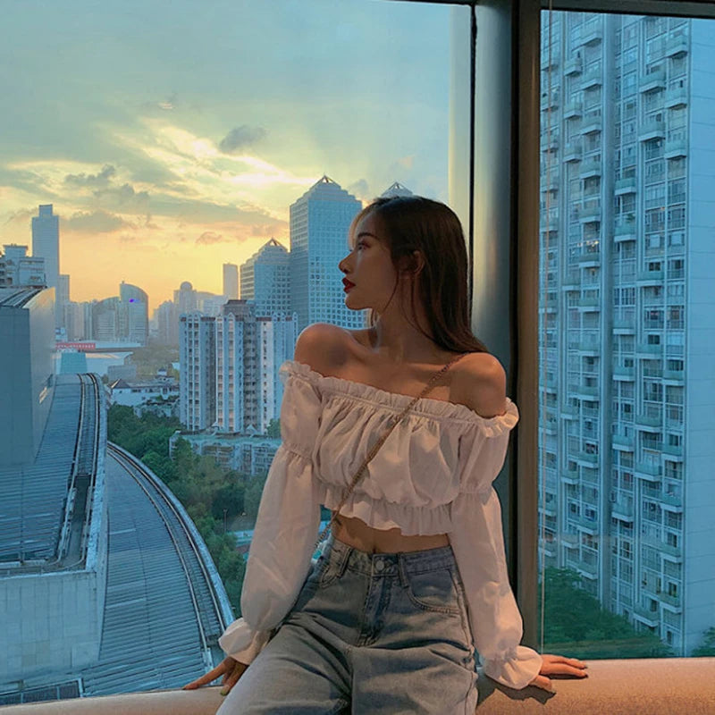 Women's Sexy Off Shoulder Top, Puff Sleeve (FREE SHIPPING)