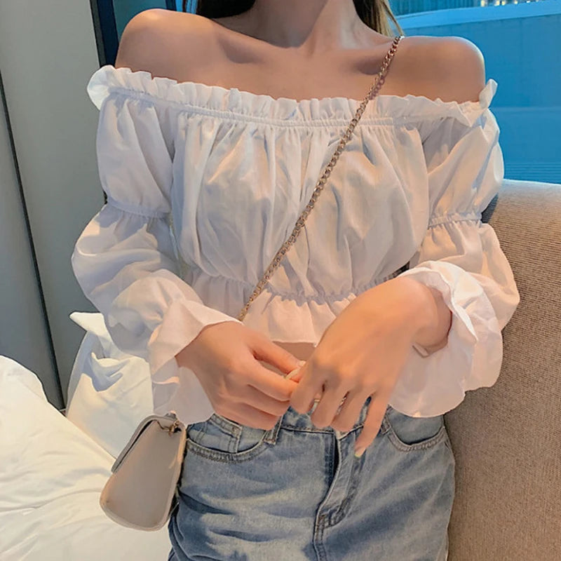 Women's Sexy Off Shoulder Top, Puff Sleeve (FREE SHIPPING)
