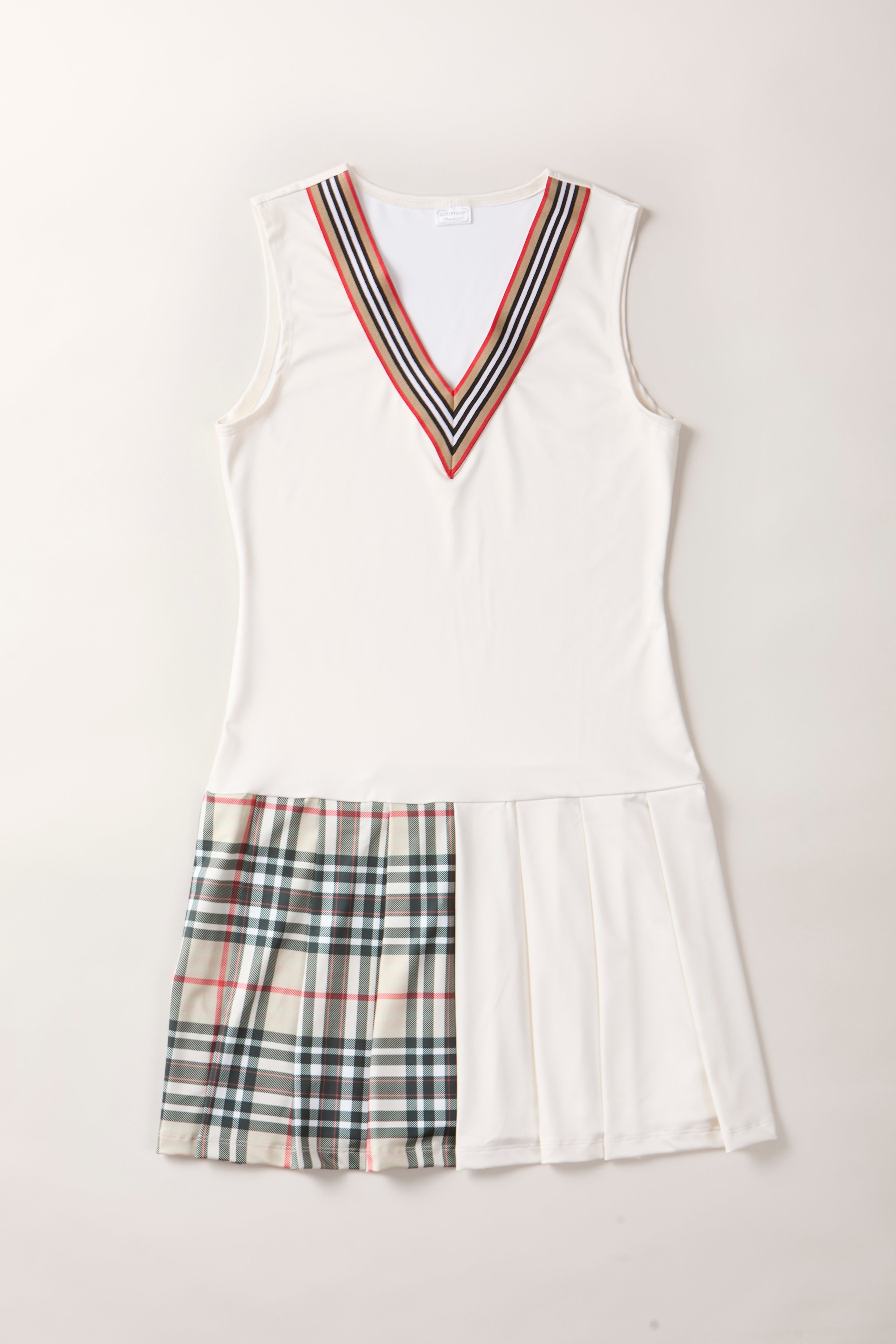 AGGIE BROWN PLAID DRESS