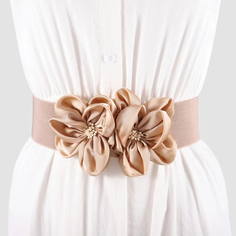 Women Fashion Floral Wide Elastic Belt (FREE SHIPPING)