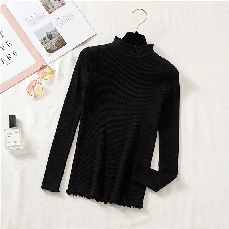 Autumn/Winter Basic Women's Mock Neck Pullovers (FREE SHIPPING)