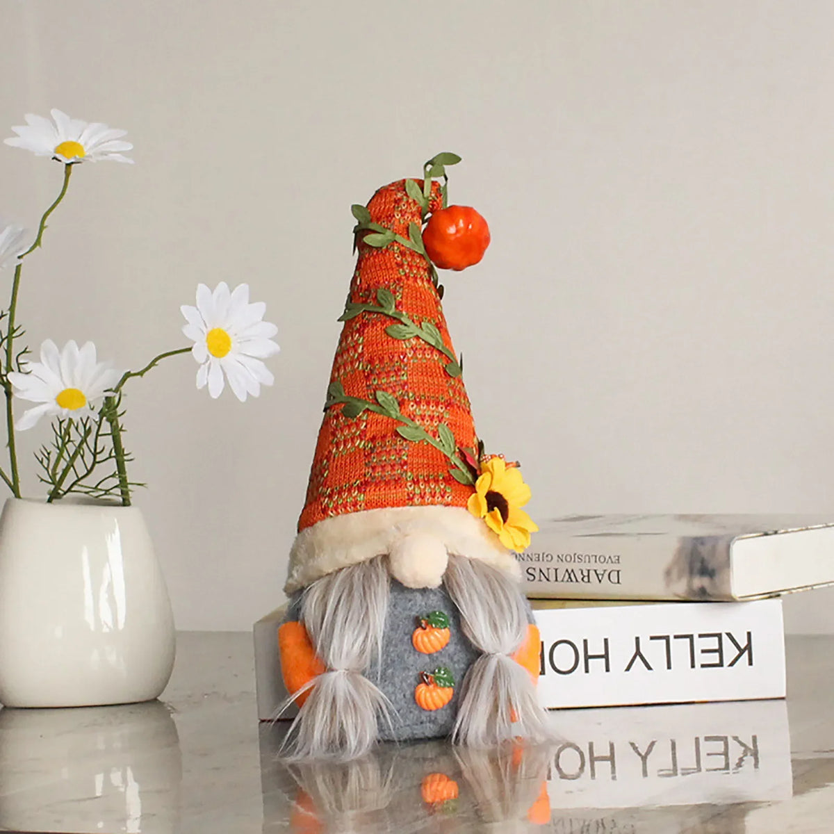 Fall Gnome Pumpkin Maple Sunflower Harvest