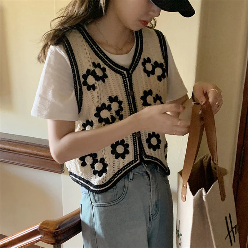 Daisy Crochet Vest for Women (FREE SHIPPING)