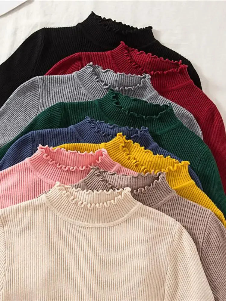 Autumn/Winter Basic Women's Mock Neck Pullovers (FREE SHIPPING)