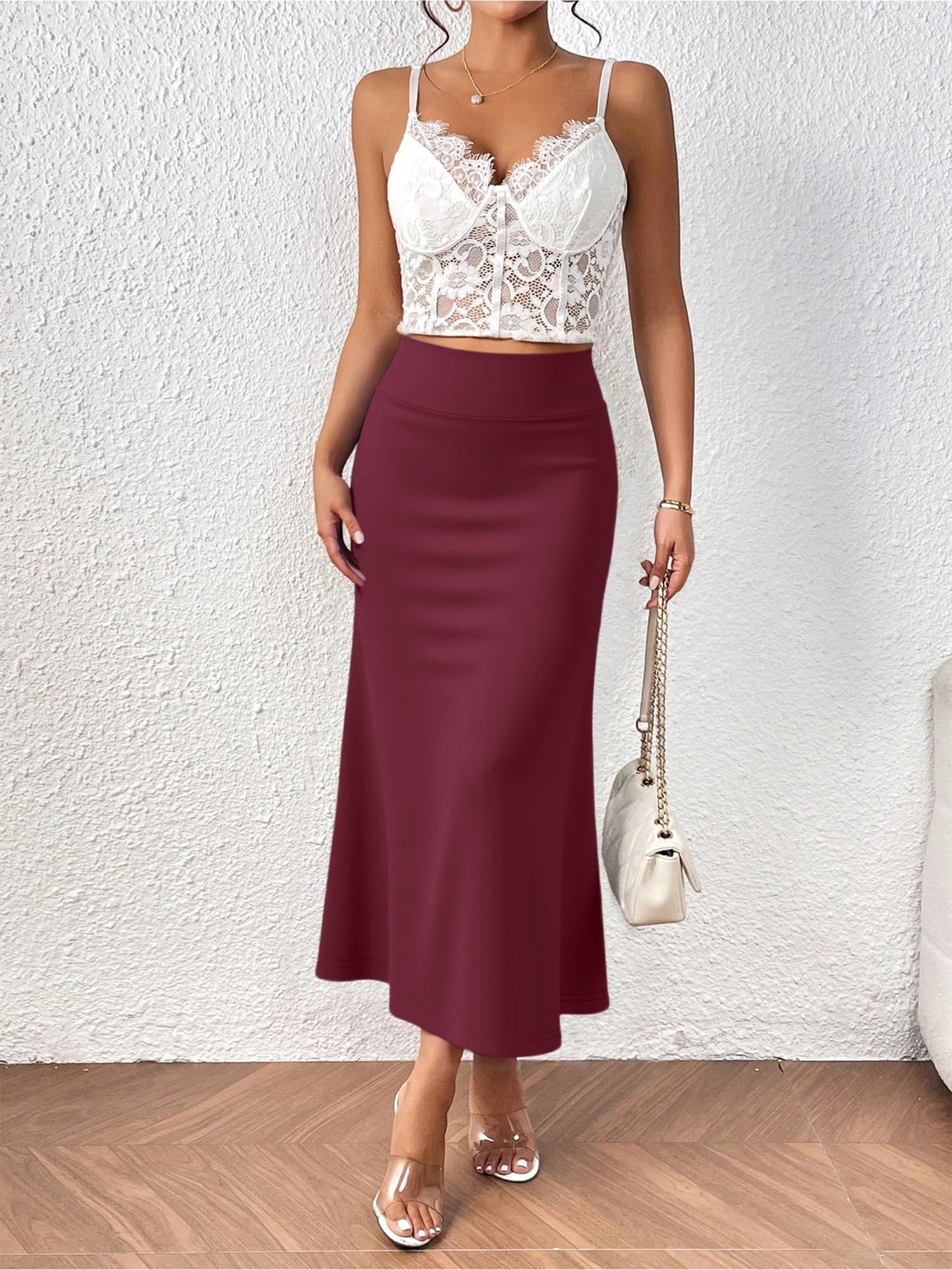Women's High‑Waisted Mermaid Flared Hem Skirt (FREE SHIPPING)