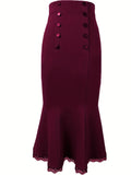 Women's Wear to Work, Pencil, Lace, Mermaid Skirt (FREE SHIPPING)