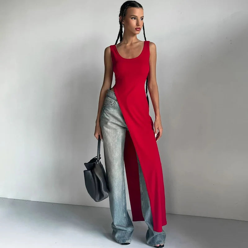 Sexy Side High Split Midi Dress (FREE SHIPPING)