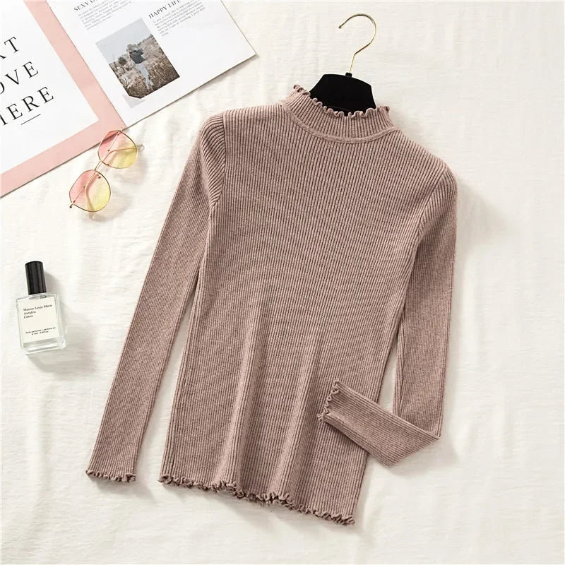 Autumn/Winter Basic Women's Mock Neck Pullovers (FREE SHIPPING)