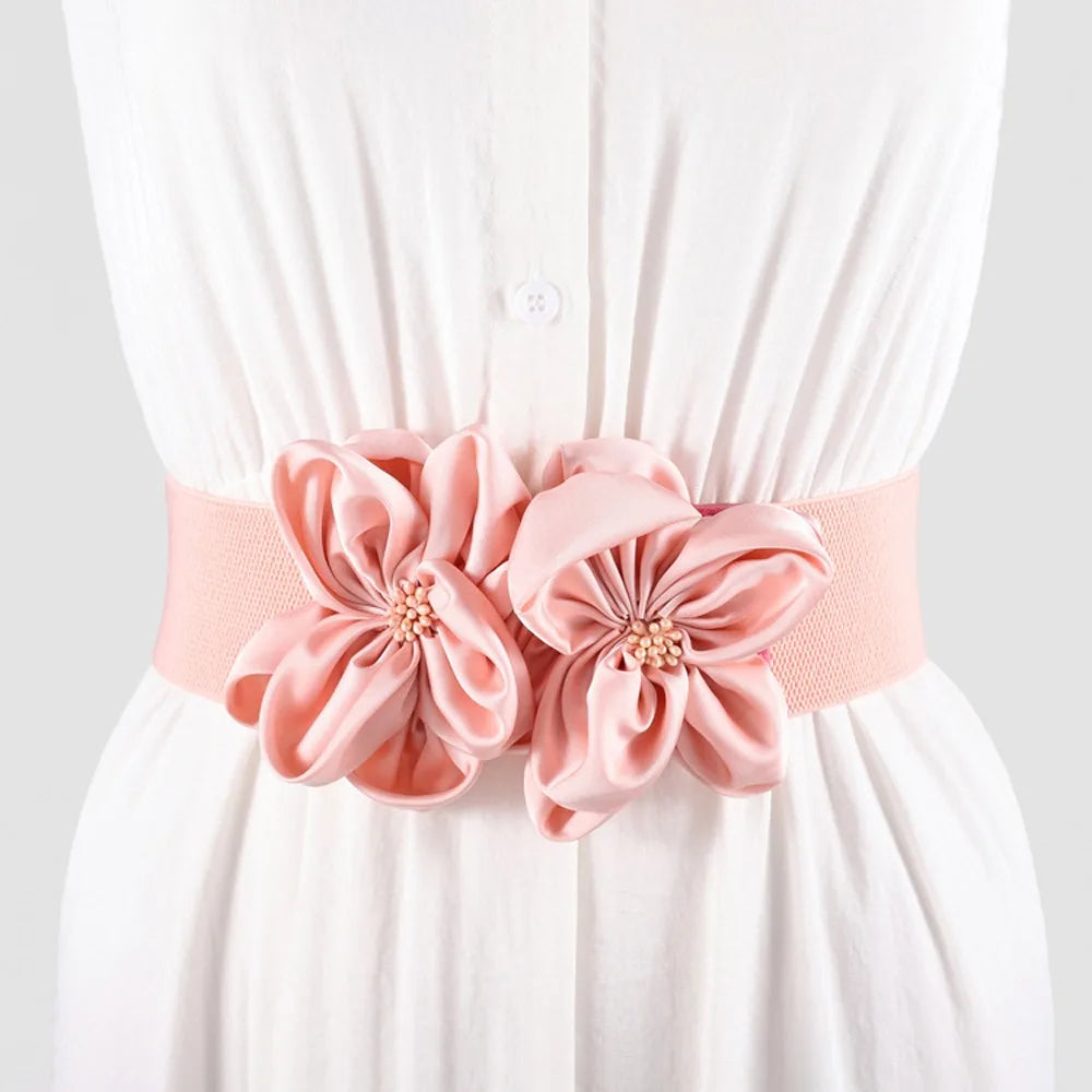 Women Fashion Floral Wide Elastic Belt (FREE SHIPPING)