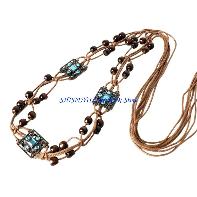 Beaded Butterflies Vintage Tassel Waist Belt (FREE SHIPPING)