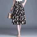 2023 New Summer Fashion Printing High Waist Wide Leg Pants Ladies Office Lady Geometric Elastic Waist Trousers Women Clothing
