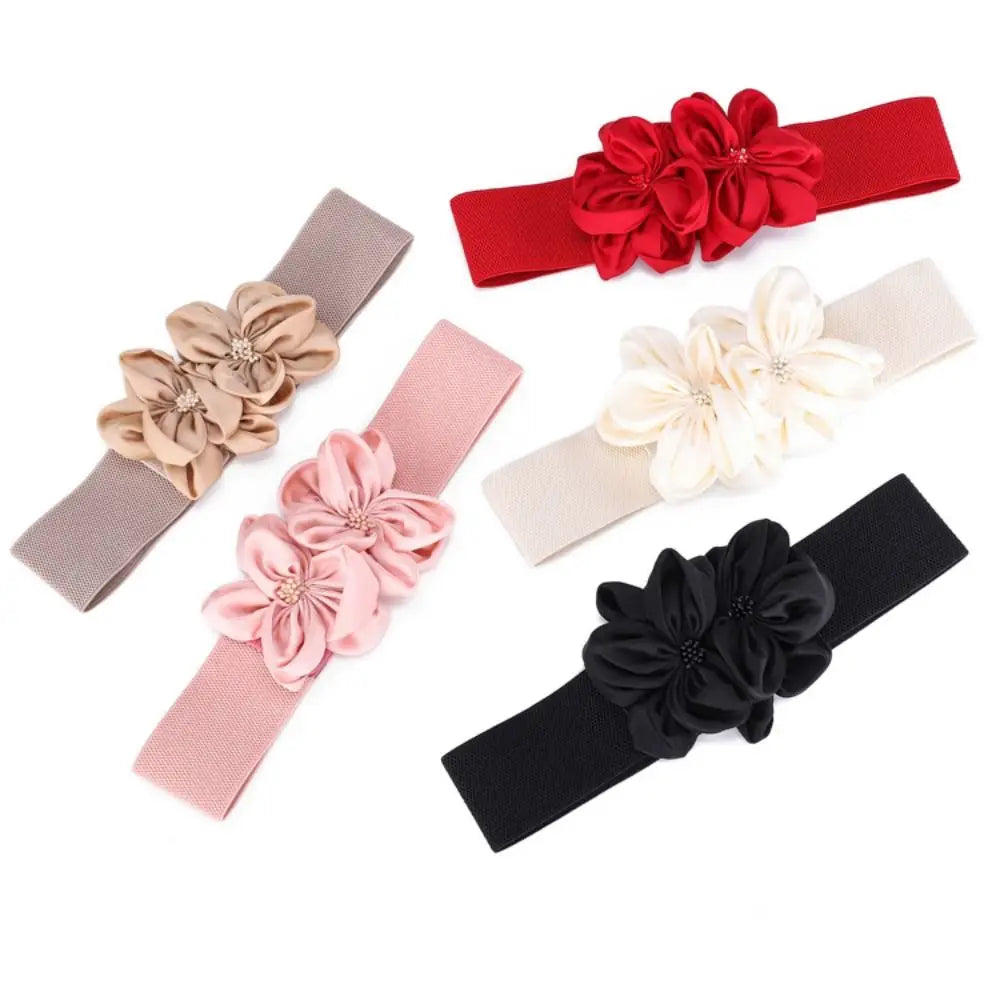 Women Fashion Floral Wide Elastic Belt (FREE SHIPPING)