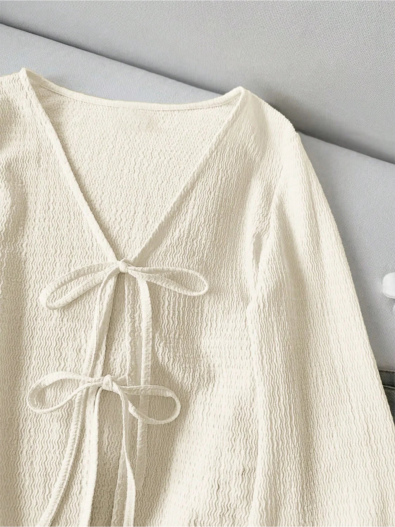 Flared Sleeve with thin lace up cardigan jacket (FREE SHIPPING)
