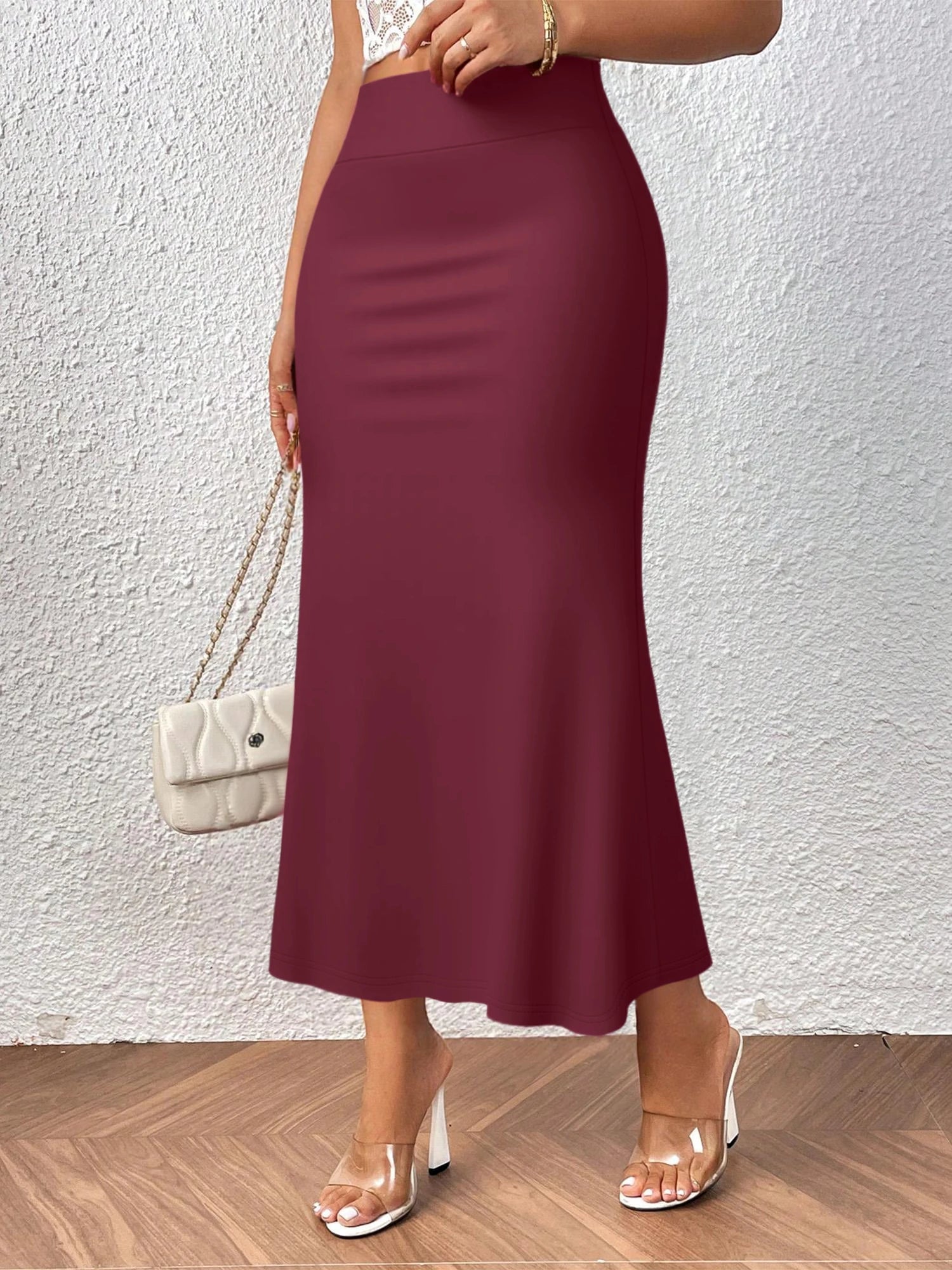 Women's High‑Waisted Mermaid Flared Hem Skirt (FREE SHIPPING)