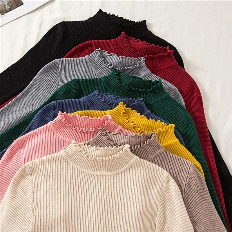 Autumn/Winter Basic Women's Mock Neck Pullovers (FREE SHIPPING)