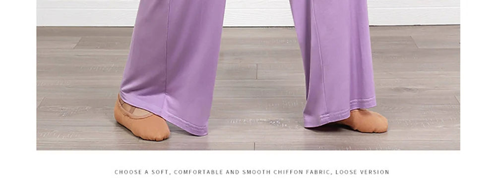 Women's soft ice silk wide leg pants High waist loose comfortable straight leg casual pants suitable for outdoor black pants