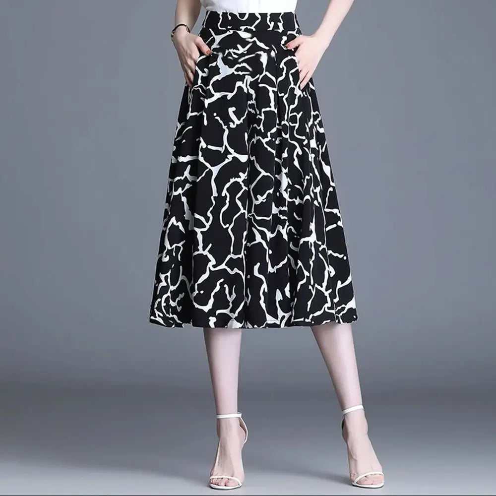 Women's Geometric Print Wide-Leg Pants – Bold, Graphic & Fashion-Forward