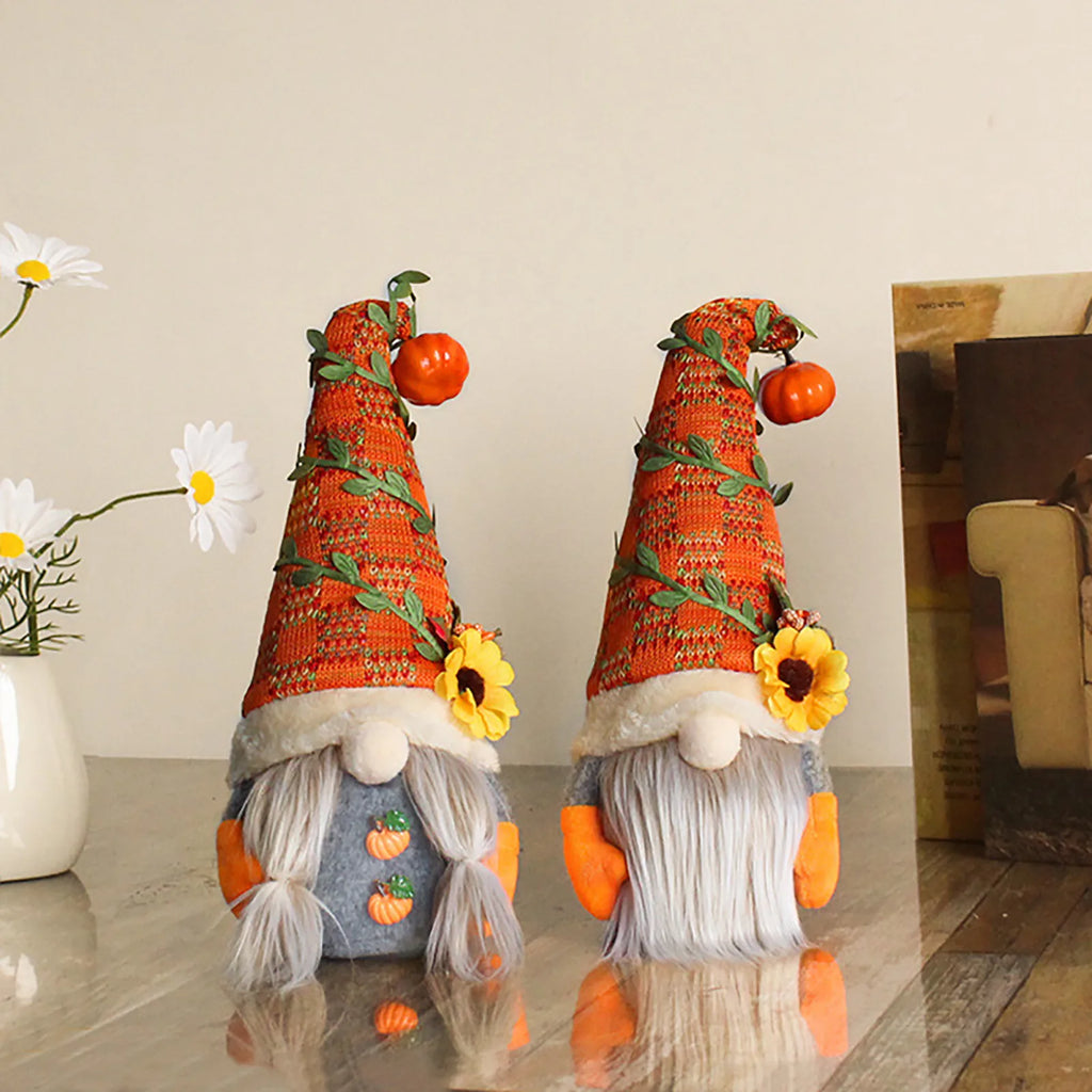 Fall Gnome Pumpkin Maple Sunflower Harvest