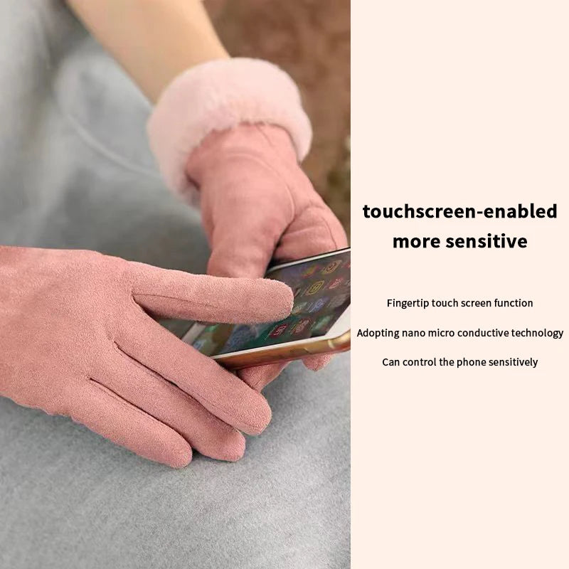 Warm Suede Gloves Plus Touchscreen Capability (FREE SHIPPING)