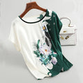Plus Size Women's Silk Satin Print Blouse (FREE SHIPPING)