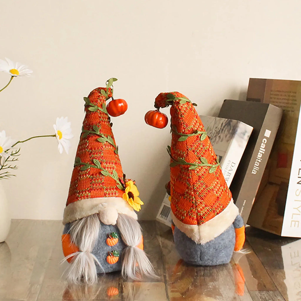 Fall Gnome Pumpkin Maple Sunflower Harvest