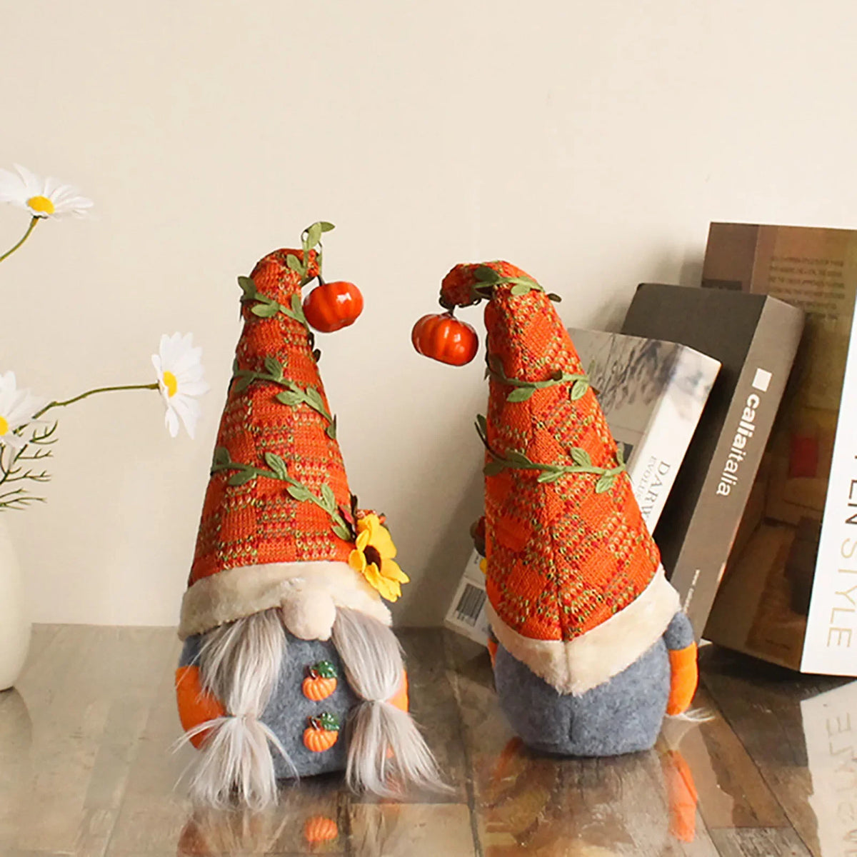 Fall Gnome Pumpkin Maple Sunflower Harvest