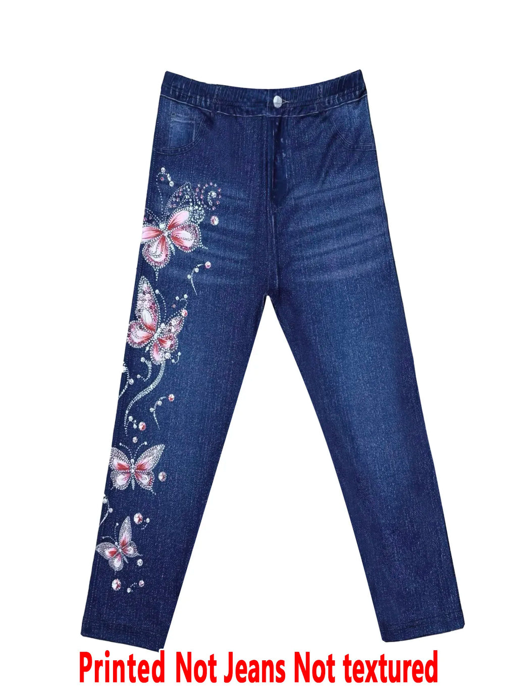 8224 [Printed Leggings - Not Denim Fabric]Printed Leggings - Not Made of Denim Fabric, Stylish Women'S Three-Quarter Length