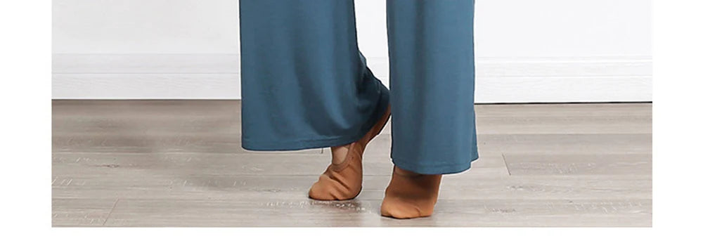 Women's soft ice silk wide leg pants High waist loose comfortable straight leg casual pants suitable for outdoor black pants