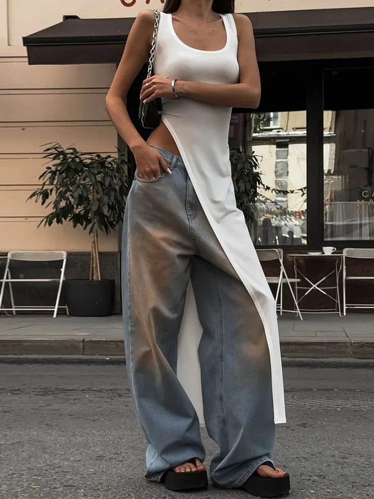 Women's High-Split Midi Dress – Sleek, Daring & Effortlessly Sexy