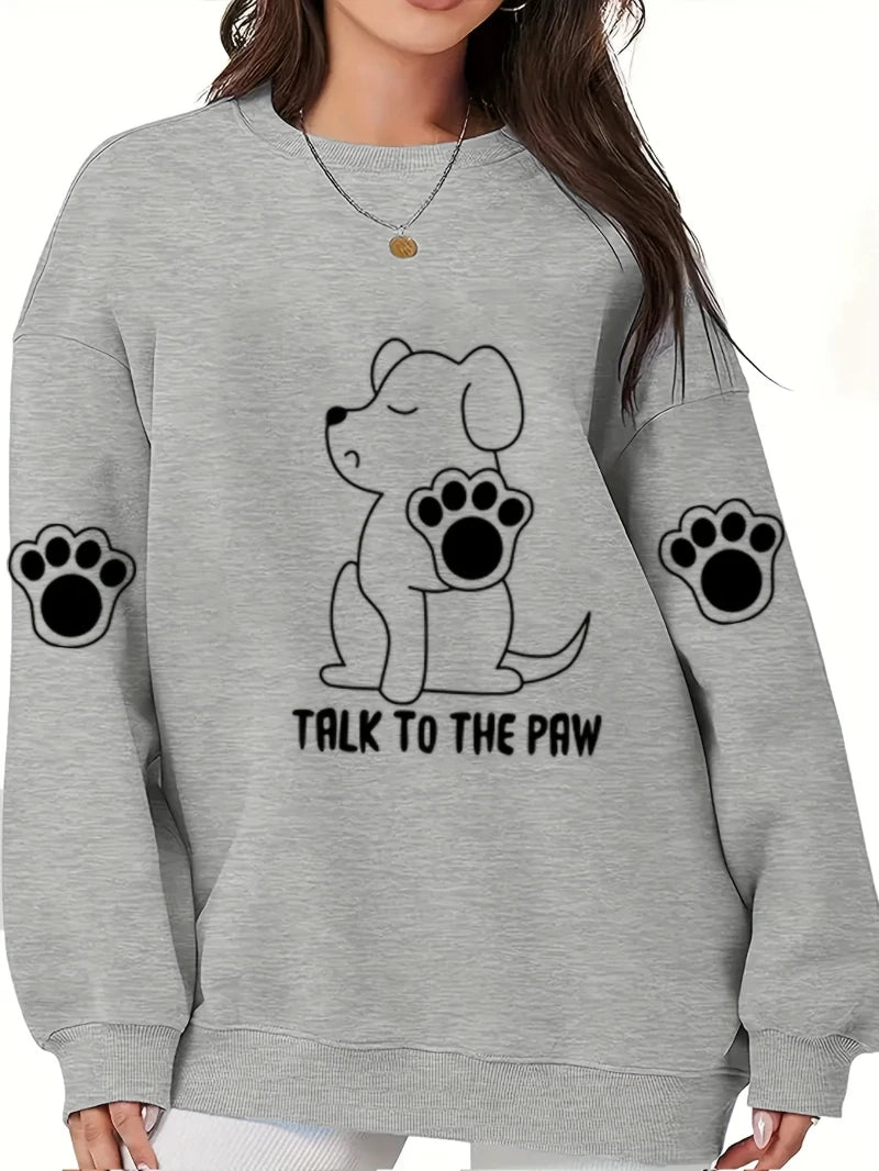 Women's Dog & Highland Cow Graphic Sweatshirt – Cozy, Cute & Animal-Lover Approved