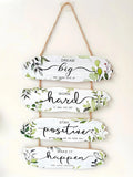1pc Rustic Wooden Inspirational Hanging Festive Decor