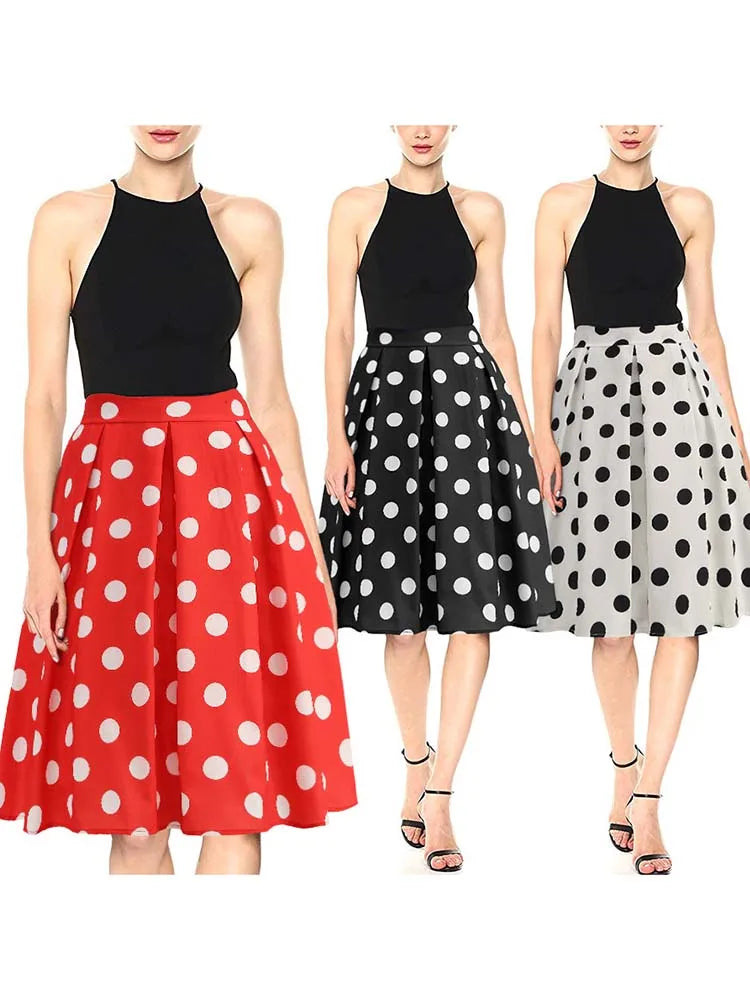 Women's Retro Vintage 50s Pleated Party Skirt – Full, Flirty & Timeless