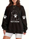 Street Womens Pullover Kawaii Cartoons Cow Printing Hoodie Warm Fleece Crewneck Comfortable Sweatshirt Autumn Female Clothing