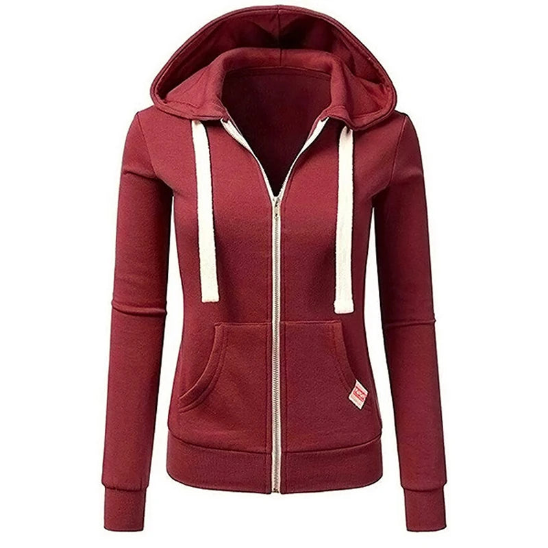 Women's Zip-Up Hoodie – Lightweight, Versatile & Street-Style Ready