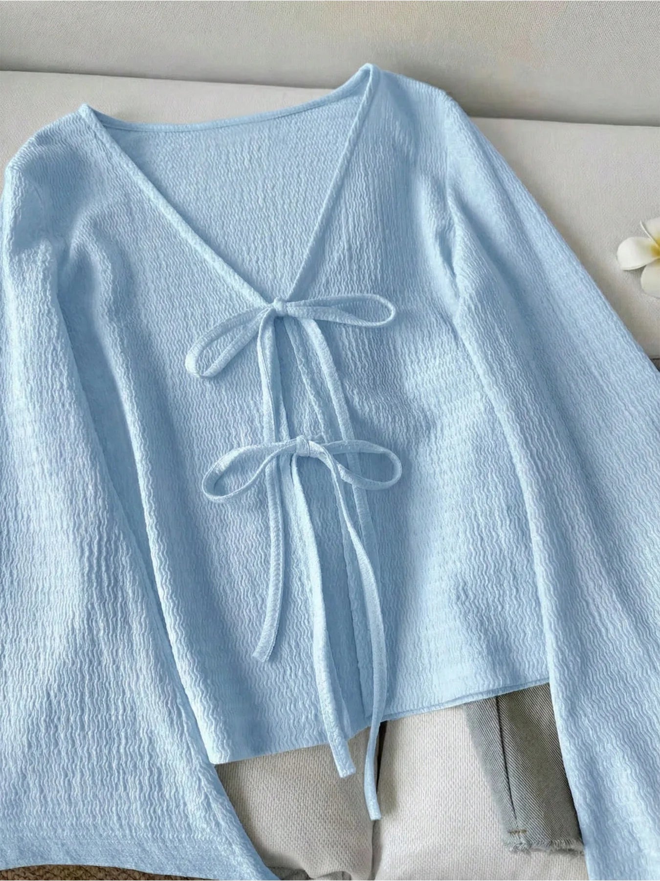 Flared Sleeve with thin lace up cardigan jacket (FREE SHIPPING)