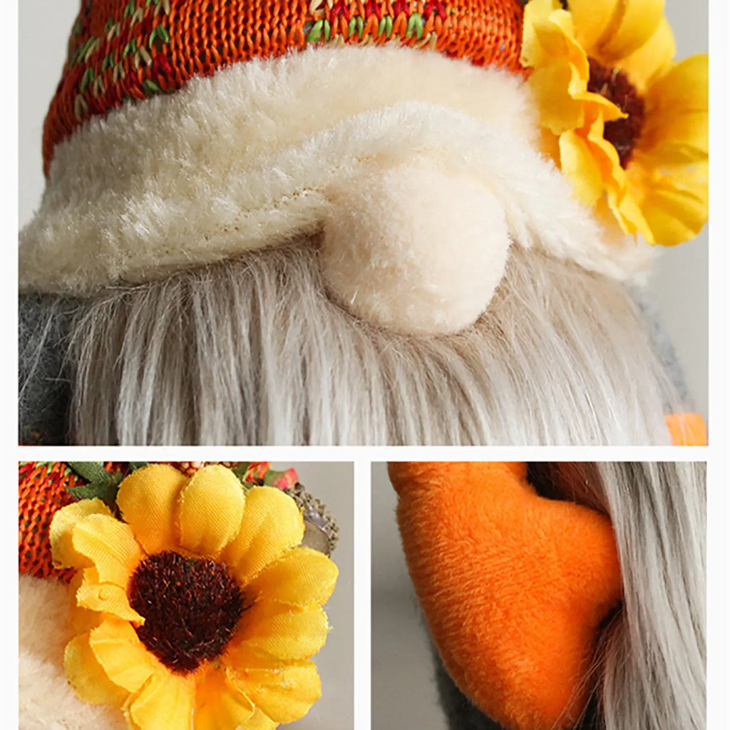 Fall Gnome Pumpkin Maple Sunflower Harvest