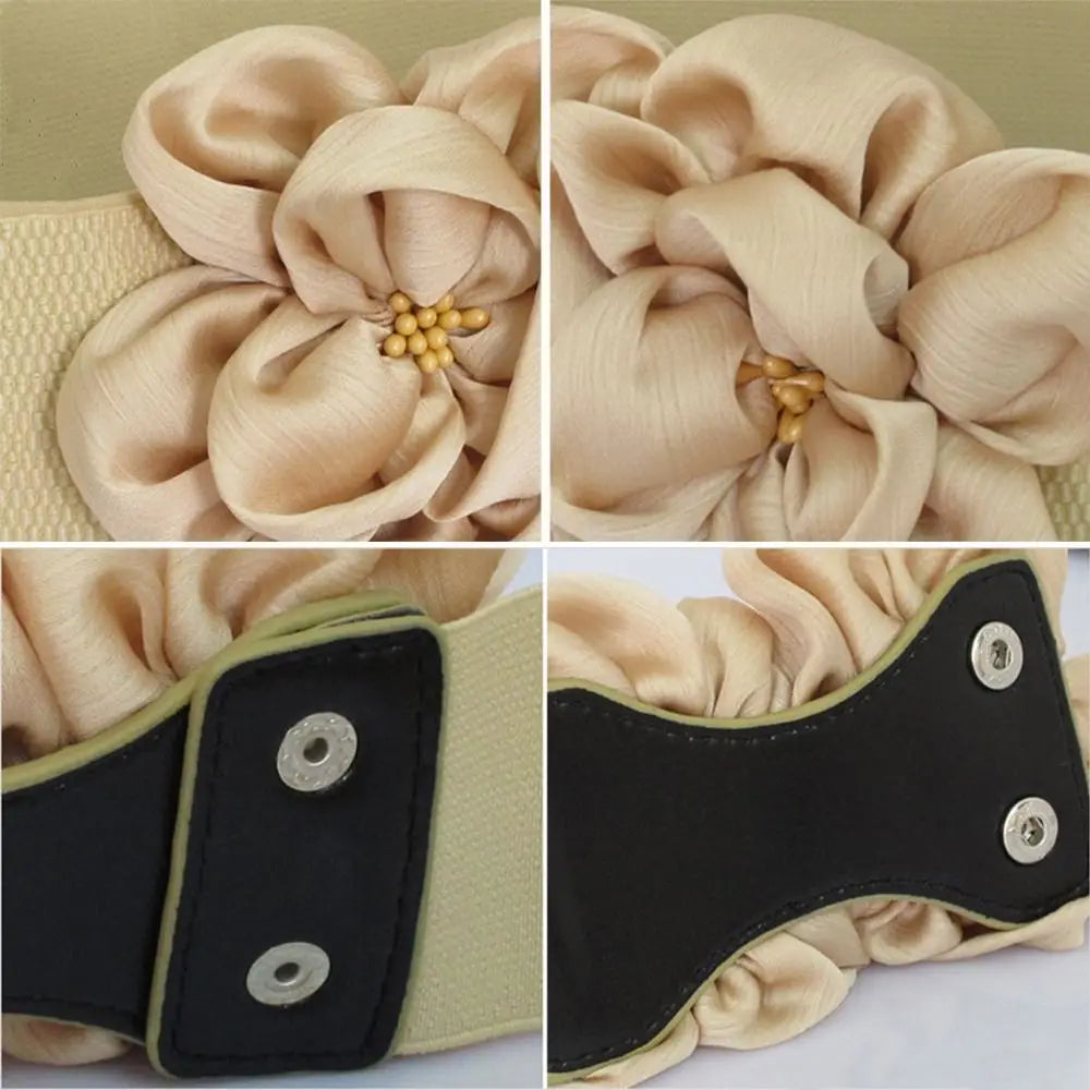 Women Fashion Floral Wide Elastic Belt (FREE SHIPPING)