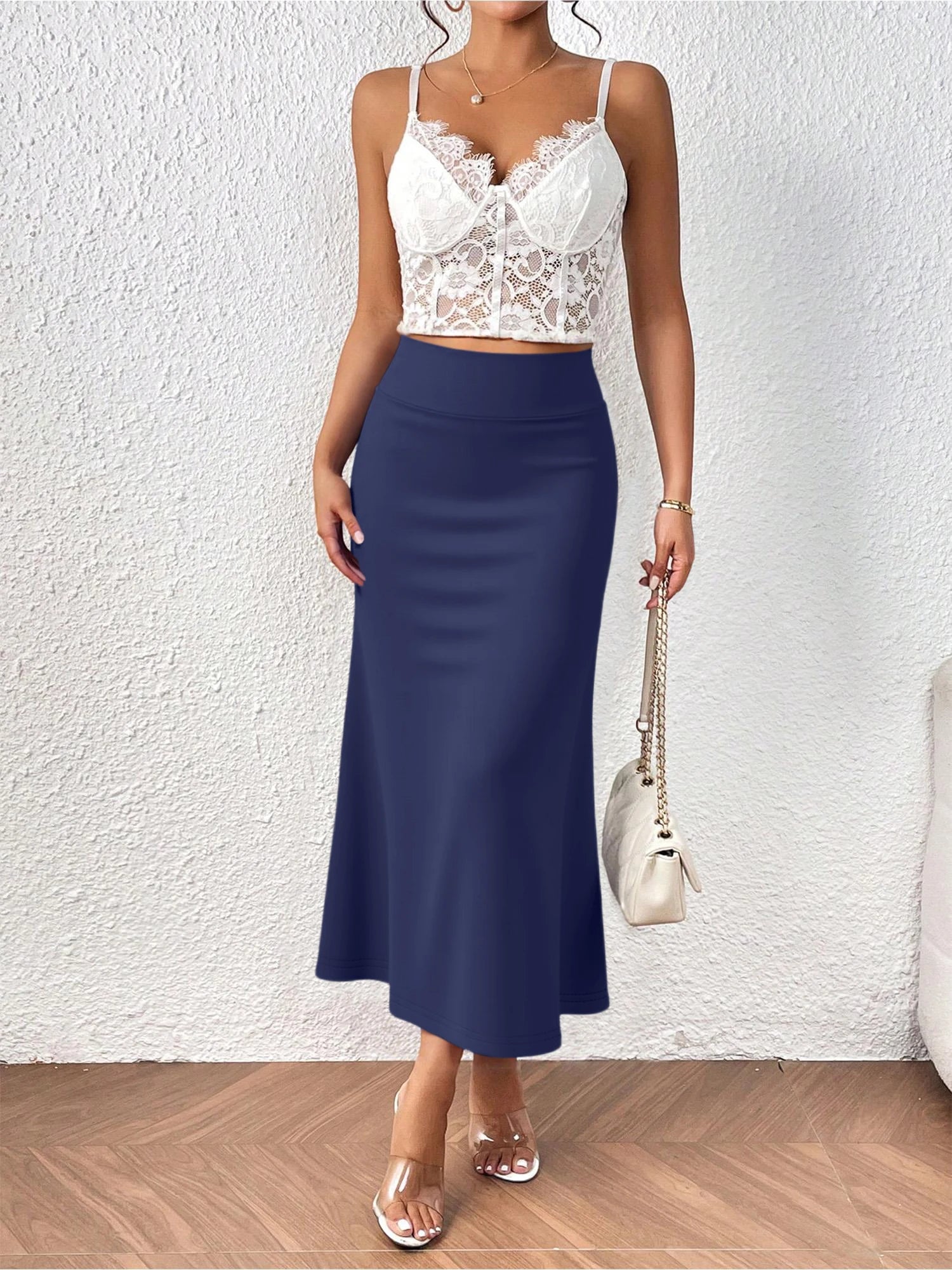 Women's High‑Waisted Mermaid Flared Hem Skirt (FREE SHIPPING)