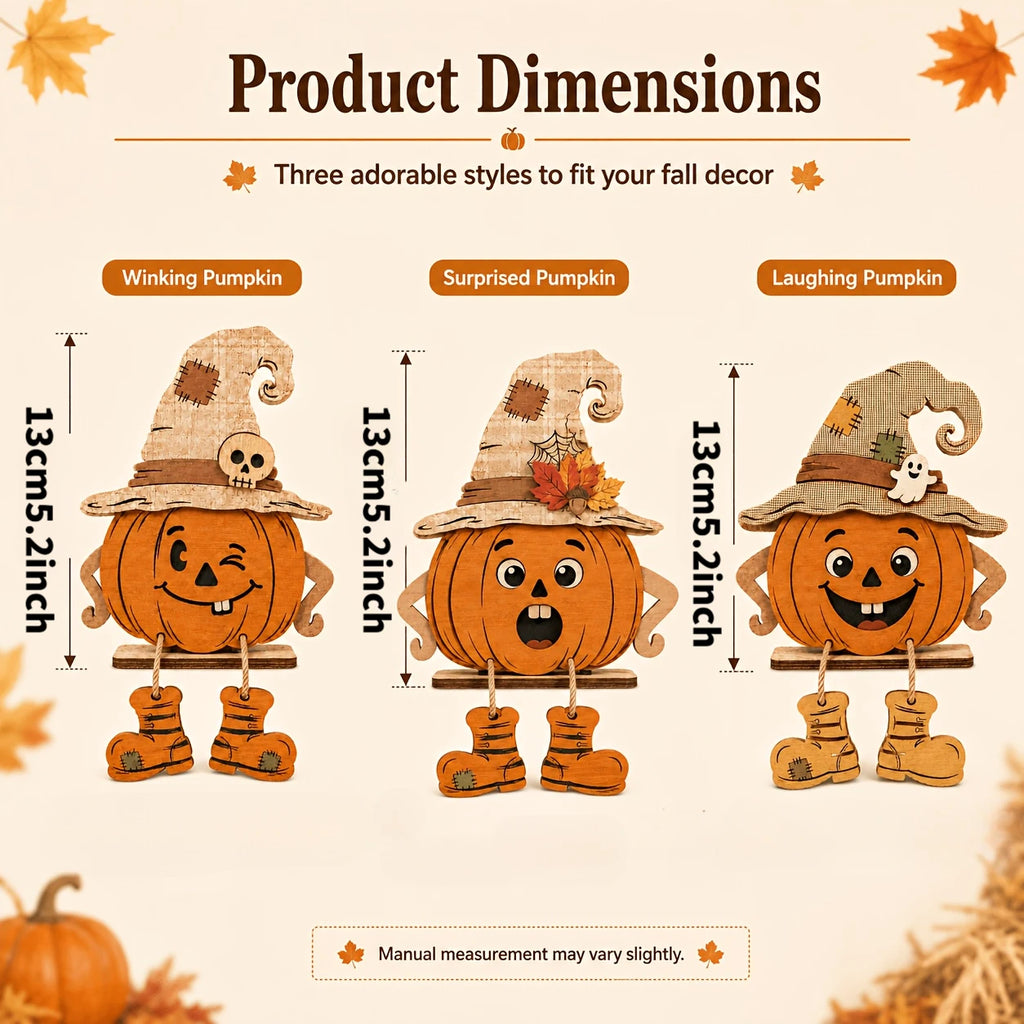 2D Flat, Halloween Decor Autumn Wooden Decorative Plaques