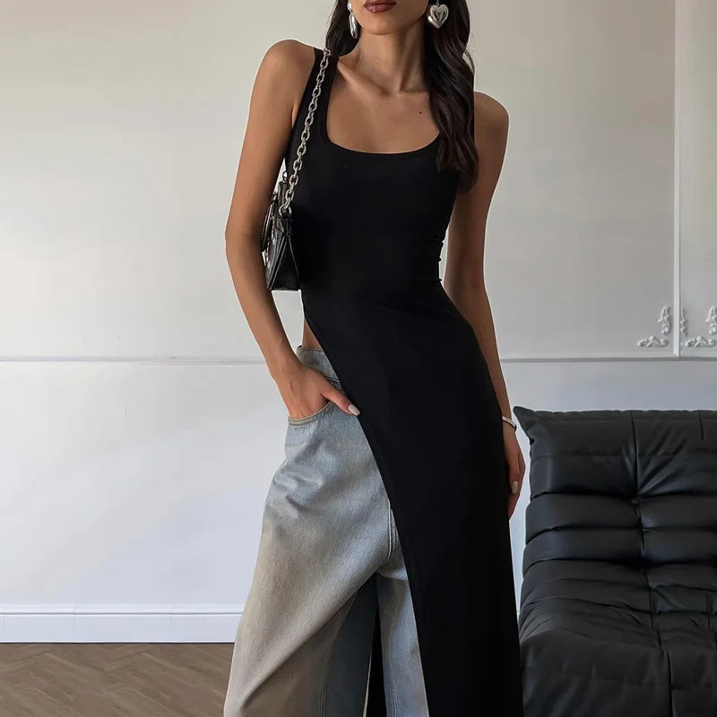 Sexy Side High Split Midi Dress (FREE SHIPPING)