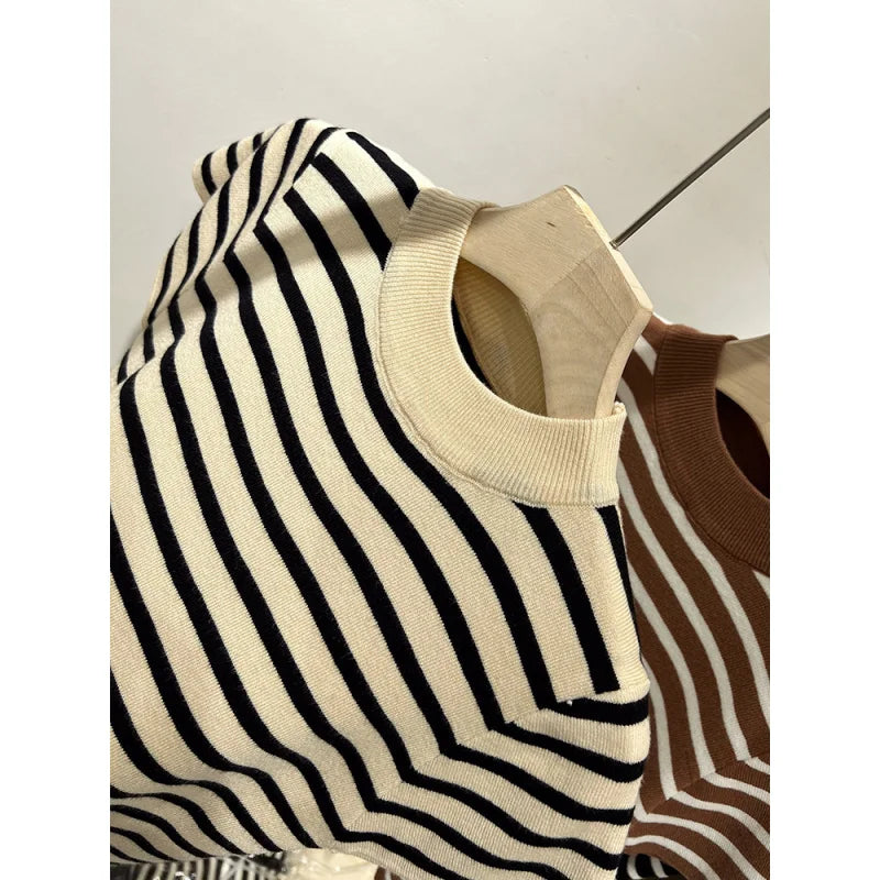 Half Turtleneck Pullover Striped Sweater (FREE SHIPPING)