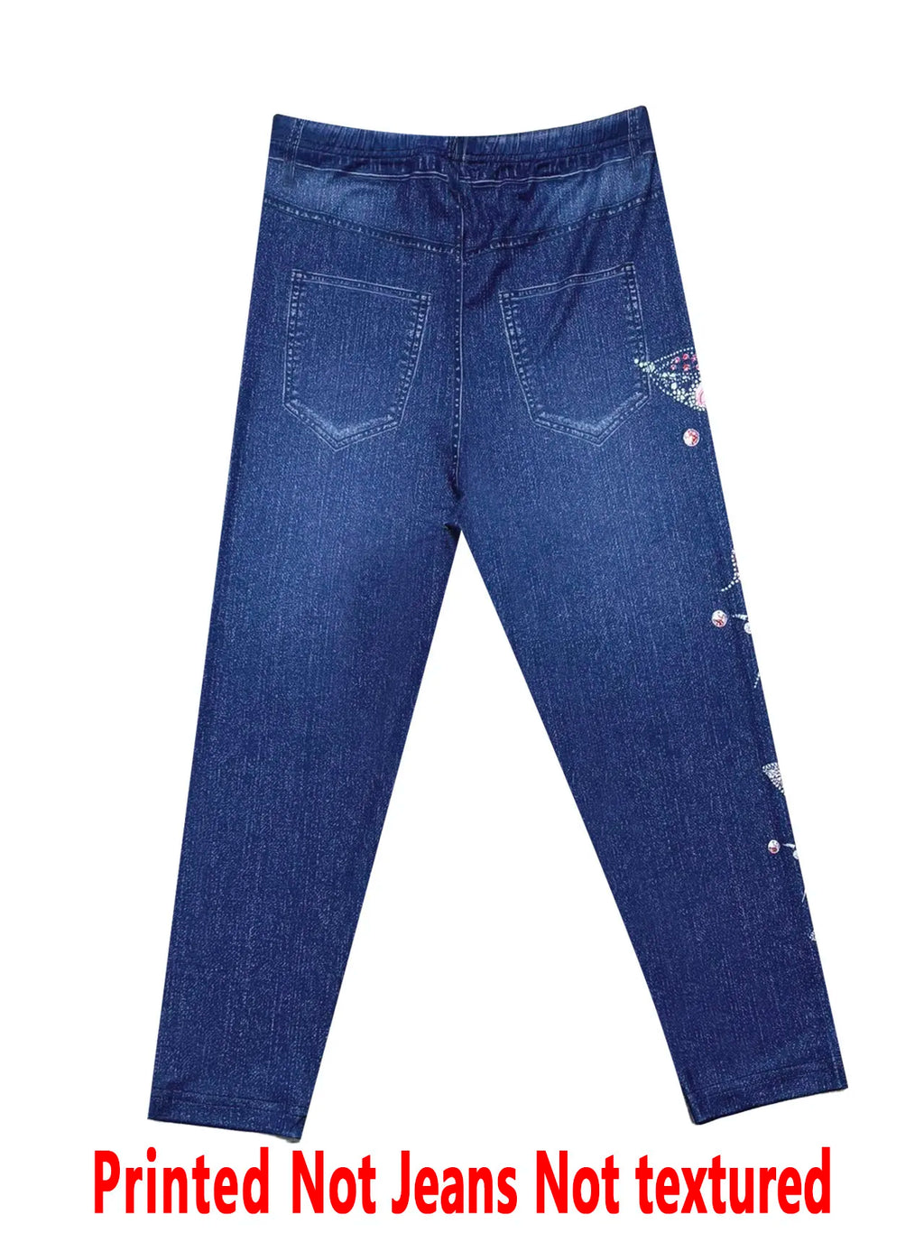 8224 [Printed Leggings - Not Denim Fabric]Printed Leggings - Not Made of Denim Fabric, Stylish Women'S Three-Quarter Length