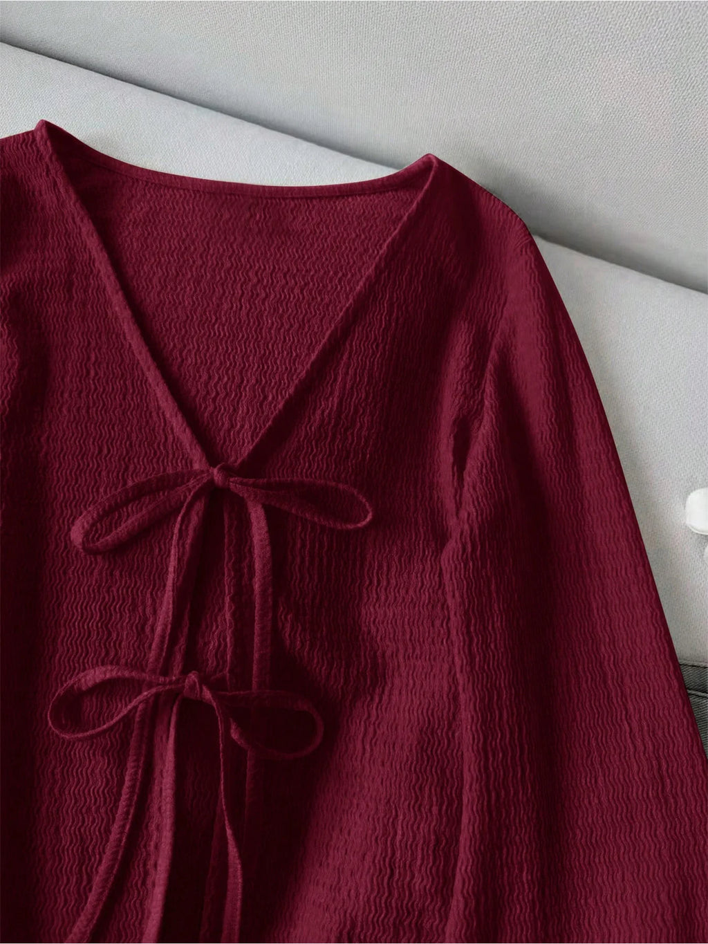Flared Sleeve with thin lace up cardigan jacket (FREE SHIPPING)