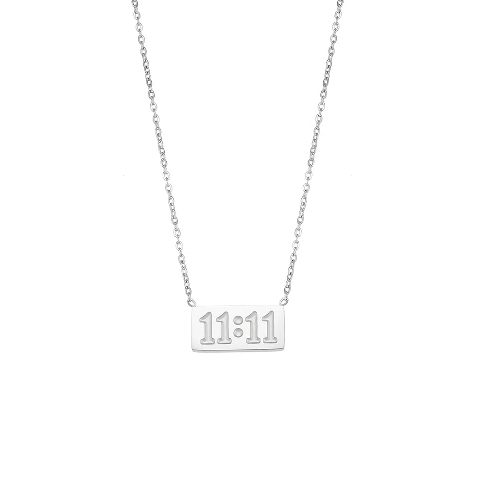 11:11 Make a wish Square Pendant Necklace (FREE SHIPPING)