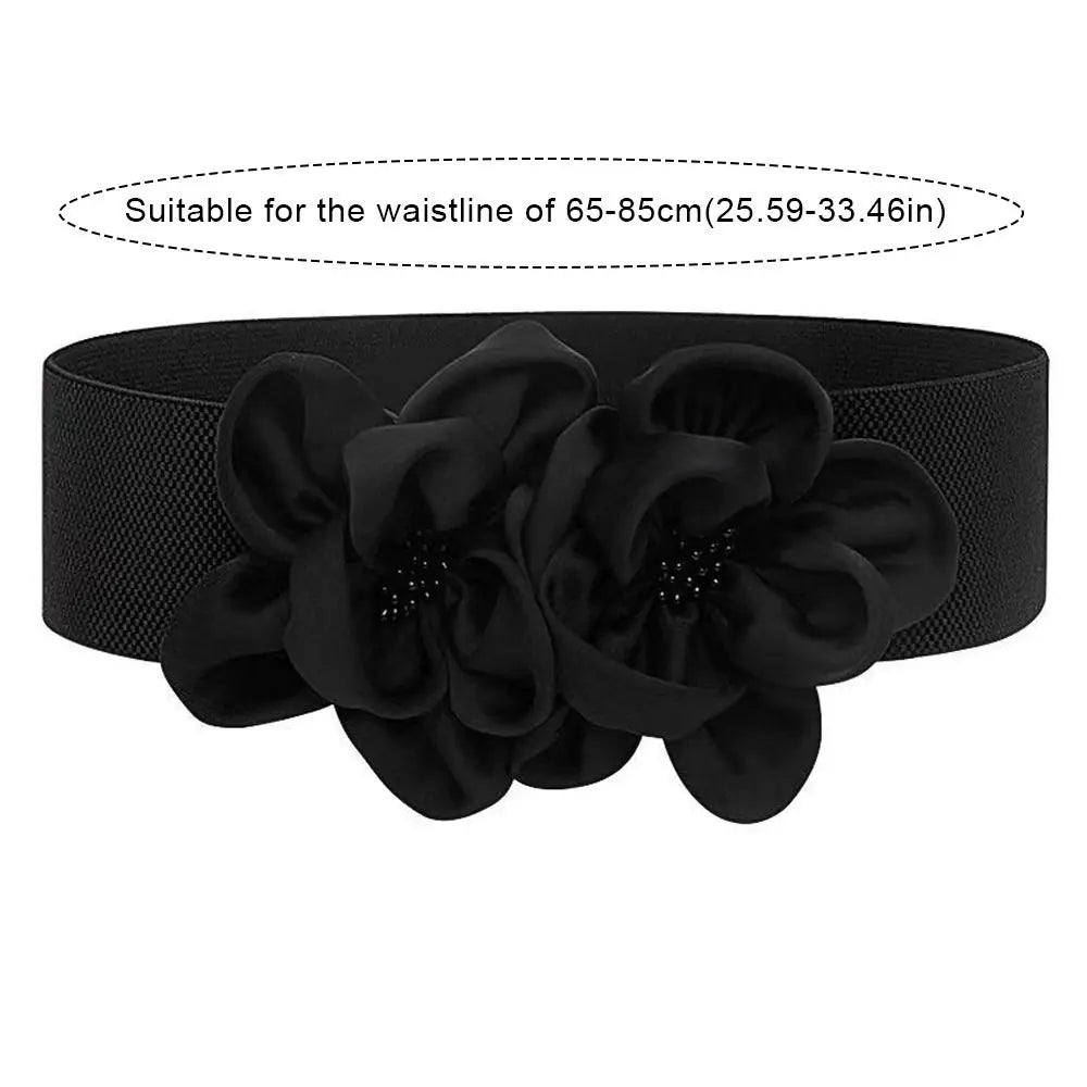 Women Fashion Floral Wide Elastic Belt (FREE SHIPPING)