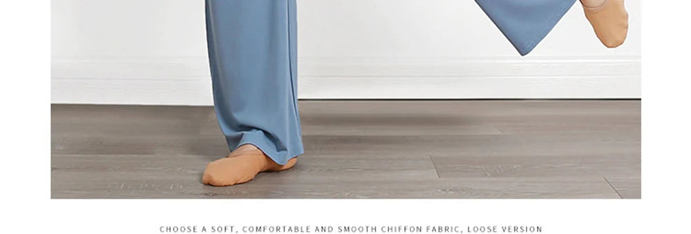 Women's soft ice silk wide leg pants High waist loose comfortable straight leg casual pants suitable for outdoor black pants
