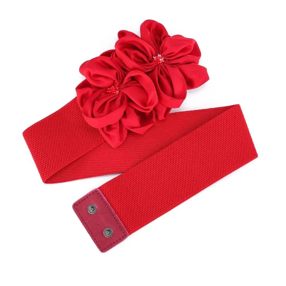 Women Fashion Floral Wide Elastic Belt (FREE SHIPPING)