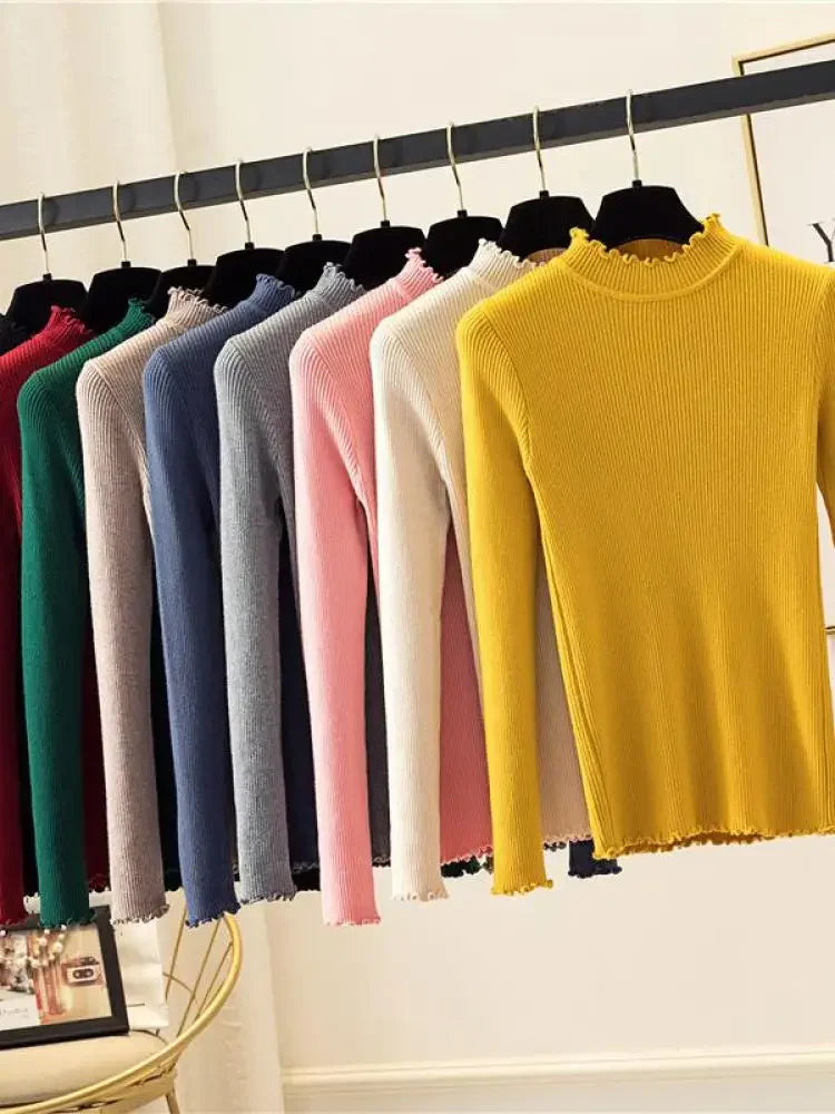 Autumn/Winter Basic Women's Mock Neck Pullovers (FREE SHIPPING)