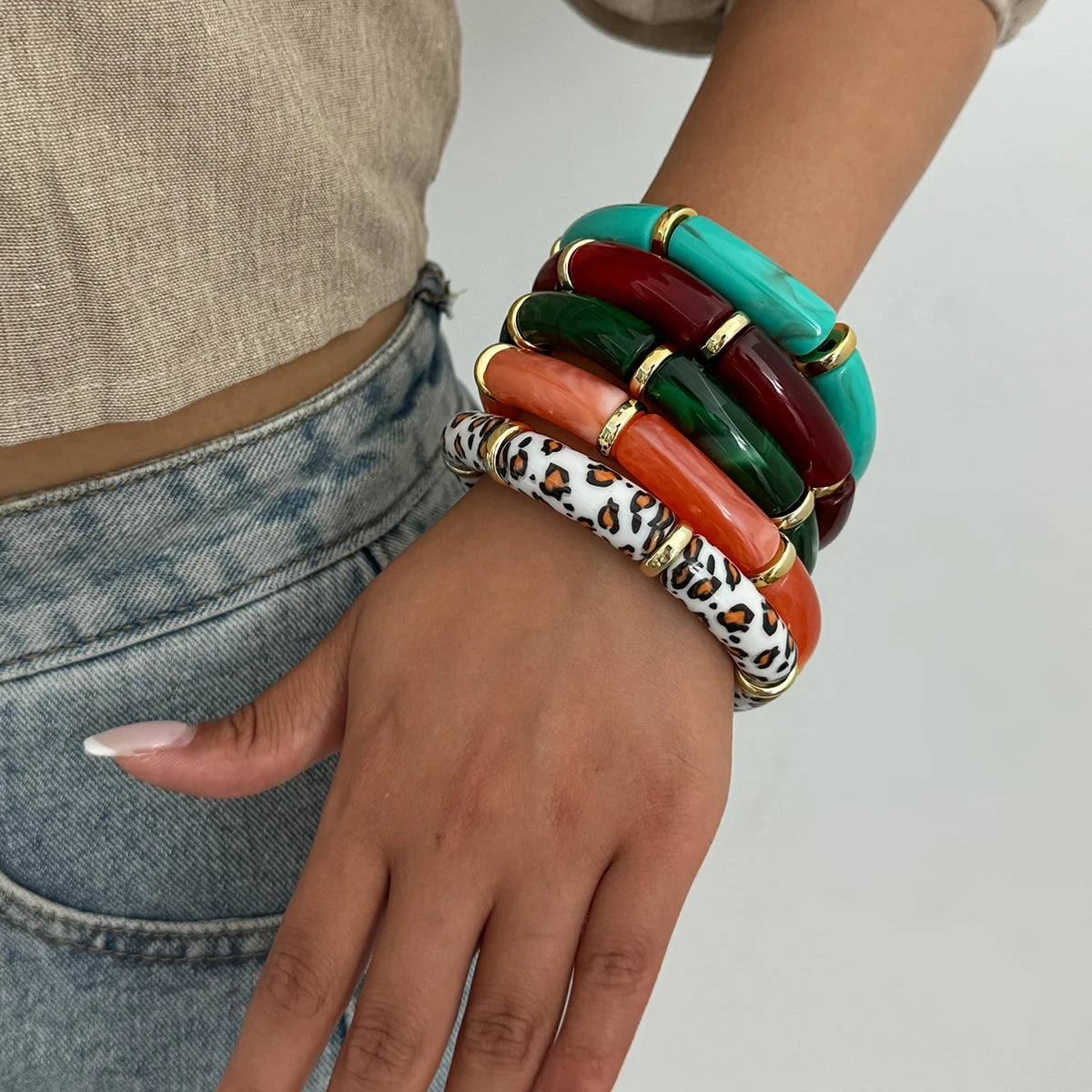 Bohemian Beaded Elastic Bangle Bracelet 10 colors (FREE SHIPPING)