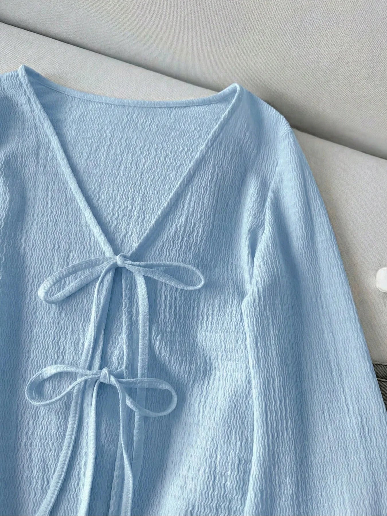 Flared Sleeve with thin lace up cardigan jacket (FREE SHIPPING)